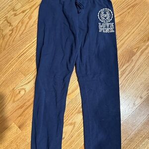 Pink Victoria’s Secret Blue Joggers Sz Small